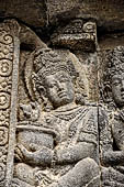 Prambanan - Candi Lara Jonggrang, the Shiva Temple, panels with reliefs of lokapala (dikpala) the protectors of the directions. 